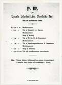 P. M. vid Upsala Studentkårs Nordiska fest 25 november 1899