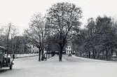 Järnvägsparken i Ljungby, ca 1930. Vy mot Storgatan.