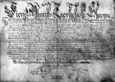 Mästarbrev för carduansmakare Anders Israelsson Nyman i Alingsås 1765.