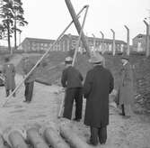 Stolpresning med sparreholmsax. Varbergsvägen, Göta.