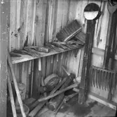 Bilder från Samhällsbyggnadsförvaltningen. Förvaring av redskap.
