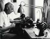 Skräddarmästare Johansson på Gamla Norrvägen, Växjö, ca 1960.