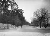 Neumansgatan (numera Nyckelbergsgatan) mot väster från 4:e Villagatan år 1946.