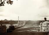 Växjö sett från Staglaberget, ca 1913. Växjösjön, söder och Linnéparken.