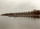 Mudderverk i Växjösjön, vid Strandvägen. Växjö, ca. 1912.