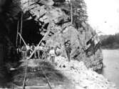 TUNNELBYGGET PÅ VGJ VID BROBACKA. 1890-1900.