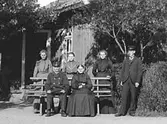 August jakobsson från Sunnersberg, banvakt från 1877 vid Smedtofta och h.h. Matilda f. Stokat i Sunnersberg.
Deras barn fr.v:
1. Anna Sofia Jakobsson
2. Emma Adolfina Jakobsson, gift Palmborg
3. Augusta Fredrika Jakobsson, gift Sahlqvist
4. Karl Viktor Jakobsson