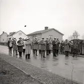 Mässingsorkester vid första majtåg på Öland.
