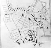 Modell av stadsplan, Västerås.