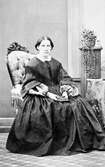 Porträtt av Lina (Carolina) Sandell gift Berg (1832 - 1903), författare och poet , som 