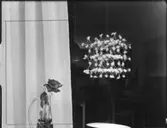 BLOMFÖNSTER SAMT PRYDNADSFÖREMÅL ARR. AV FRU HALD