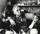 Skomakarmästare Håkan Sjöqvist, Växjö, ca 1970.