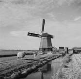 Väderkvarn, Nederländerna. 
Väderkvarn söder om Zuiderzee, (nuvarande IJsselmeer). Tyskland-Holland-Belgien 1938. IJsselmeer är en insjö i Nederländerna som uppstod genom uppförandet av en dammbyggnad i Zuiderzee, en vik av Nordsjön.