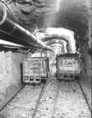 Bild från sötvattentunnelns byggnation på Dynäsudden under åren 1962-1964. Ur Ådalens släktforskarförenings bildarkiv