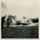 Släckning av brinnande militärflyg, Uppland