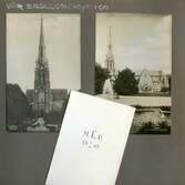 Inbjudningskort till bröllop mellan Mary Ekdahl (1920 - 1988, gift Ekman) och Björn Ekman (1913 - 1992) i Hagakyrkan i Göteborg 1941-06-07. På kortets framsida står 