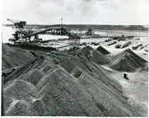 Västerås, Sjöhagen. Djuphamnen. 
Djuphamnskajen från öster, 1954.