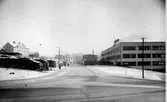 Åsboholmsgatan mot öster med textilfabriken Merkur t.h.
