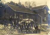 Ordenshuset Fridenslund under byggnad vid Transås i Borås år 1908.