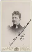 Kabinettsfotografi - Emilia Thorstensson, Sundsvall 1890
