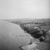 Vy från Lilla Bältbron som invigdes 1935. Danmark 1935.