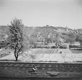 En by fotograferat från tåget. Tyskland? Tjeckoslovakien-Ungern-Österrike 1935.