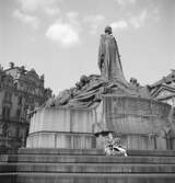 Jan Hus- monumentet i Prag. Tjeckoslovakien-Ungern-Österrike 1935.