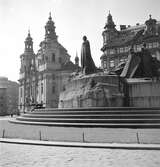 Jan Hus- monumentet i Prag. Tjeckoslovakien-Ungern-Österrike 1935.