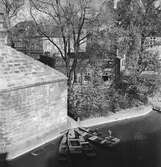 Utsikt över Kampa-ön sett från Karlsbron. Tjeckoslovakien-Ungern-Österrike 1935.