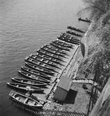 Båtar på Moldau. Tjeckoslovakien-Ungern-Österrike 1935.