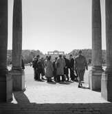 Utsikt mot lusthuset Gloriette vid slottet Schönbrunn. Wien. Tjeckoslovakien-Ungern-Österrike 1935.