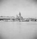 Franciskus av Assisi-kyrkan vid Donau. Wien. Tjeckoslovakien-Ungern-Österrike 1935.