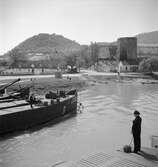 Hainburg an der Donau i Österrike. Tjeckoslovakien-Ungern-Österrike 1935.