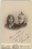 Kabinettsfotografi - Signe Hebbe och Anette Vedel, Stockholm 1891