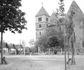 Kyrkan i Ócsa. Tjeckoslovakien-Ungern-Österrike 1935.