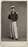 Kabinettsfotografi - studentbeväring Steffenburg, Uppsala sannolikt 1865