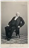 Kabinettsfotografi - professor Bergfalk, Uppsala 1860-tal