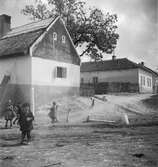 En bondgård i närheten av Balatonsjön, Ungern. Tjeckoslovakien-Ungern-Österrike 1935.