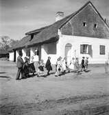 Ett hus i Vörs. Tjeckoslovakien-Ungern-Österrike 1935.