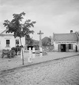 Ett torg någonstans i Ungern. Tjeckoslovakien-Ungern-Österrike 1935.