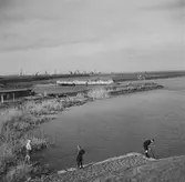 Vid Zuiderzee, (nuvarande IJsselmeer). Tyskland-Holland-Belgien 1938. IJsselmeer är en insjö i Nederländerna som uppstod genom uppförandet av en dammbyggnad i Zuiderzee, en vik av Nordsjön.