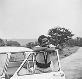 Viktor Lundgrens chaufför. Belgiska Kongo (idag Kongo-Kinshasa). Afrika.