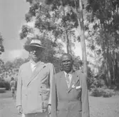 Två män. Nyasaland (Idag Malawi). Afrika.
