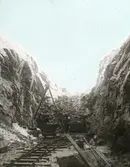 Pågående tunnelarbeten vid Härnösand. 
Märkt G Berglunds Ljusbildstillverkning