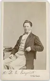 Kabinettsfotografi - filosofie doktor Esaias Edquist, Uppsala 1864