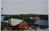 Utsikt från Gjuteritaket mot sydväst: Plåtverkstaden, Smedjan, Mekaniska verkstaden, Elektricitetshuset, Kolboden