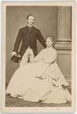 Kabinettsfotografi - kronprins Fredrik och prinsessan Lovisa, sannolikt 1868