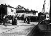 Konung Gustav V på besök i Härnösand 1908.