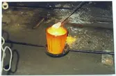 Metallgjuteriet, gjutning pågår