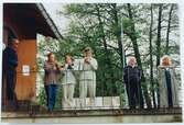 Invigning sommarutställning 1/6-1996. Trumpetfanfarer: Erik Bergman m.fl.